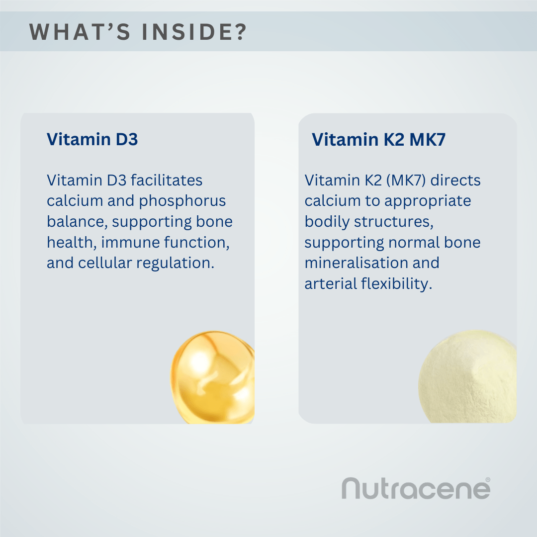Vitamin D3 + K2 (MK7) - Nutracene