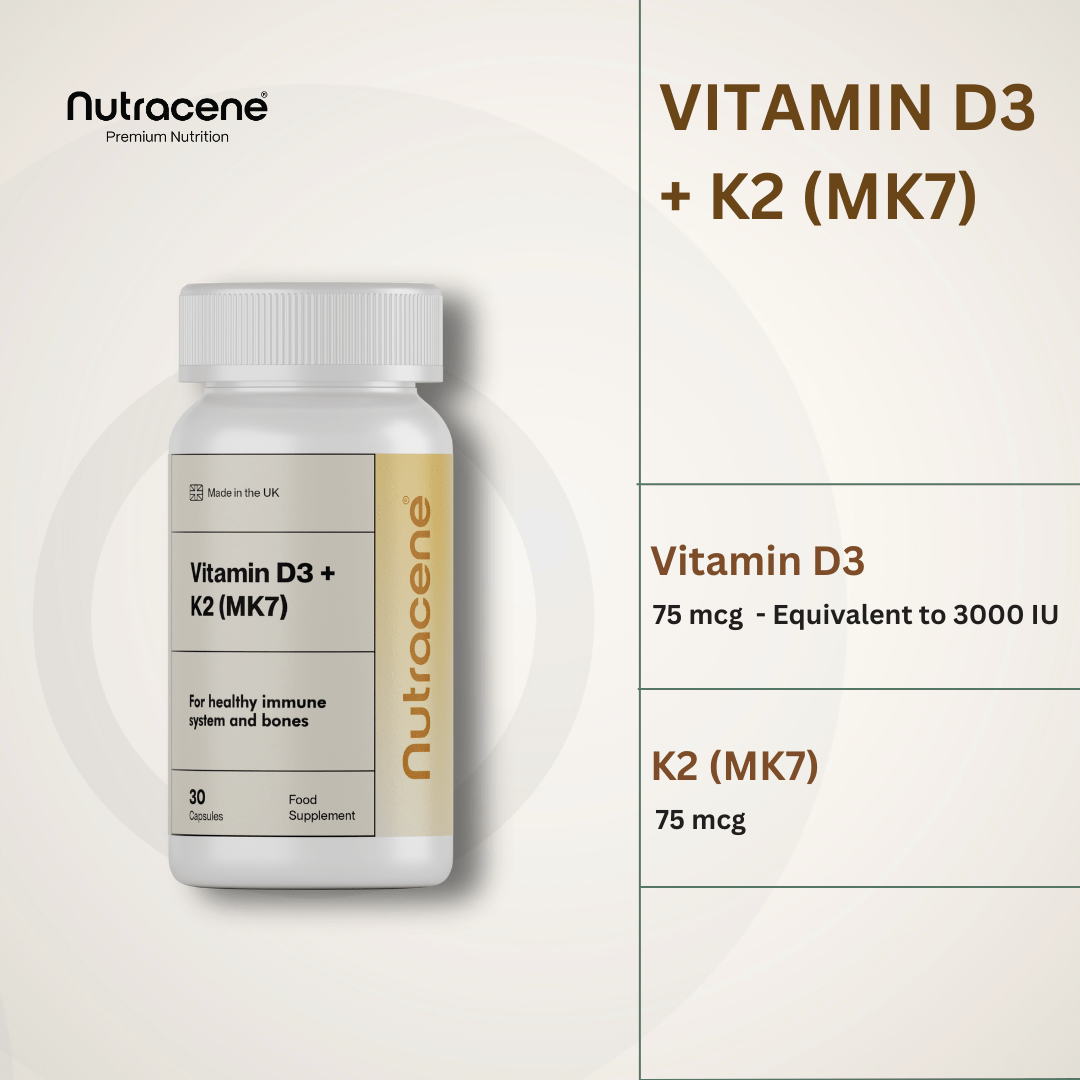 Vitamin D3 + K2 (MK7) - Nutracene