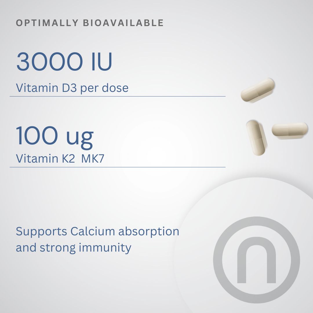 Vitamin D3 + K2 (MK7) - Nutracene