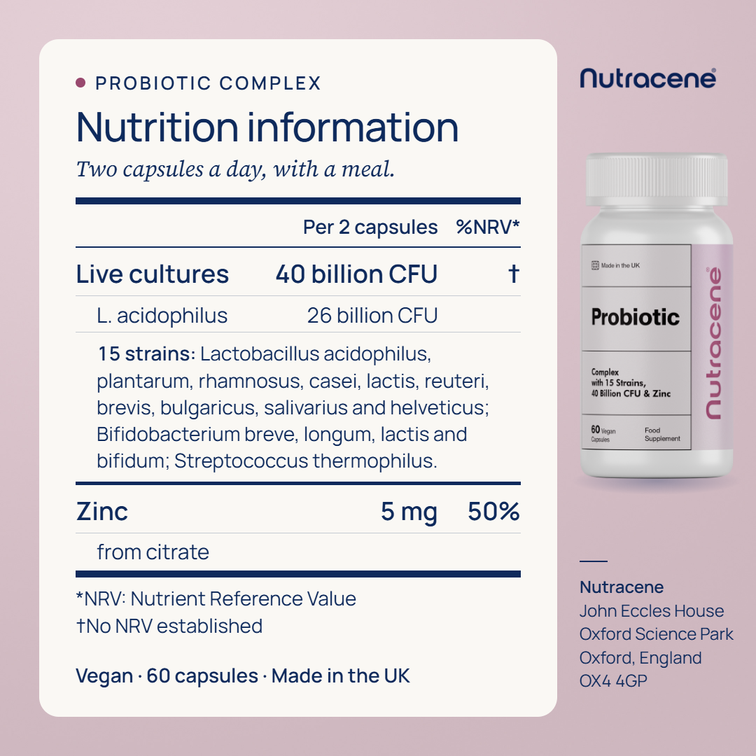 probiotic, nutrition information