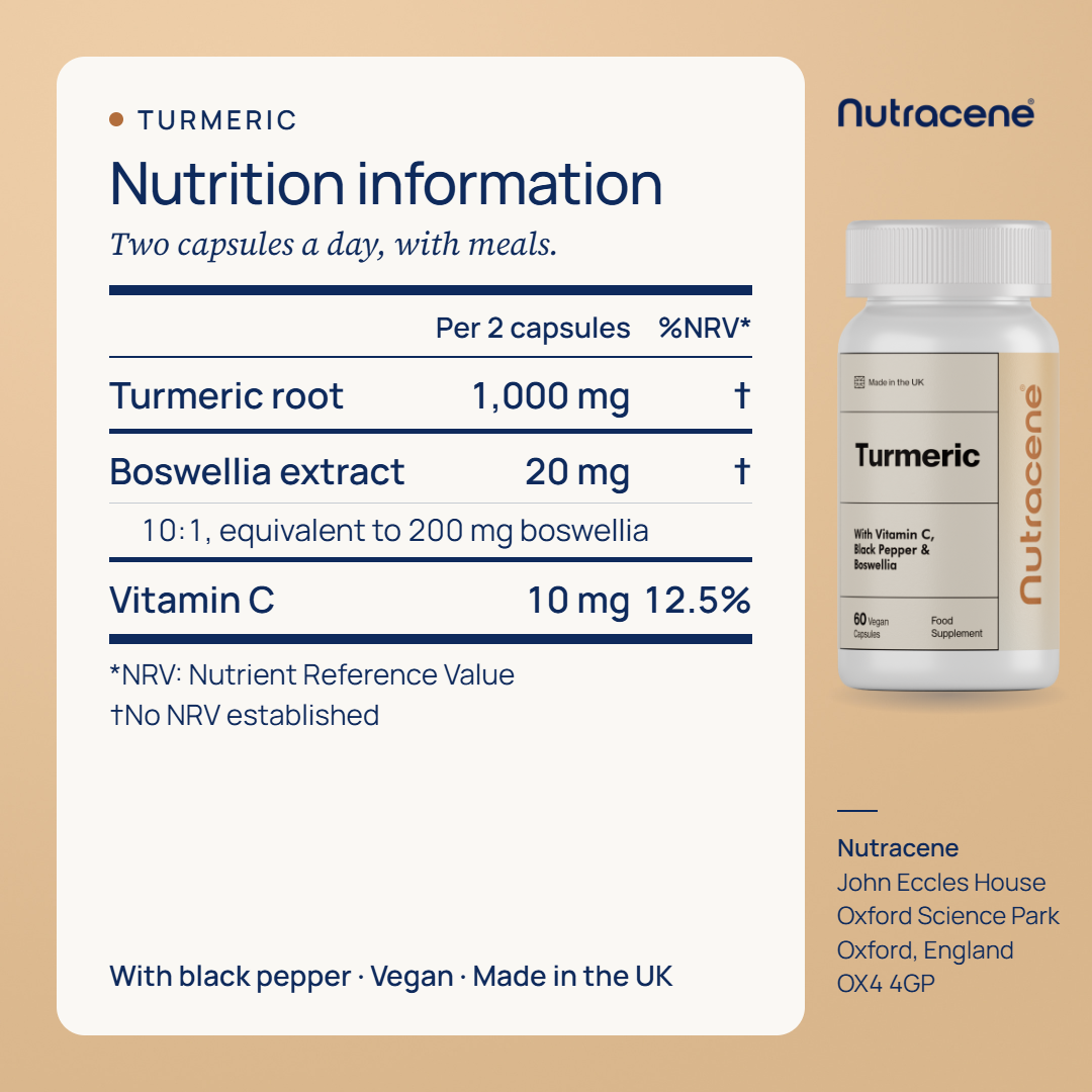 turmeric, nutrition information