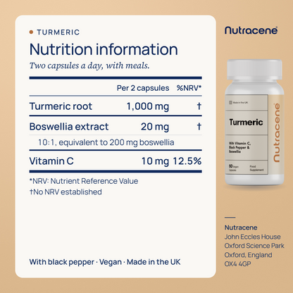 turmeric, nutrition information
